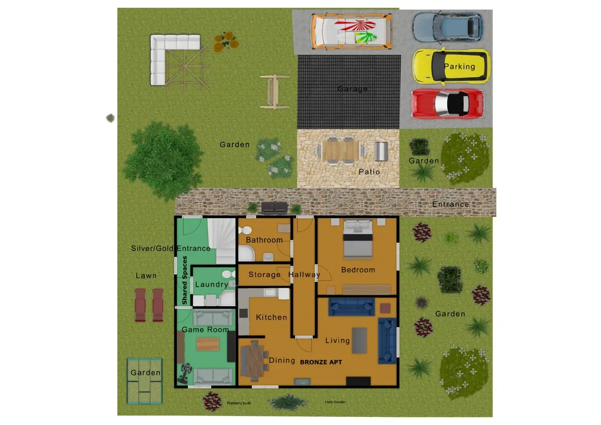 Olympic Bronze Apt/ Free Parking/ Garden/ Grill