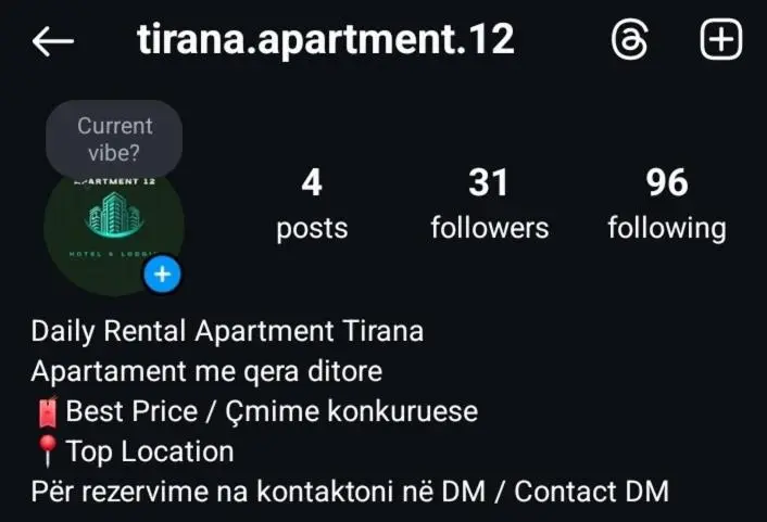 Tirana Center Apartment 12