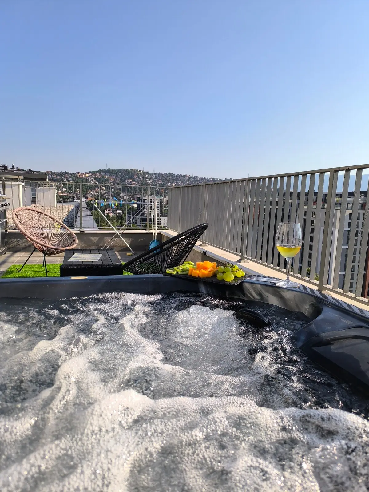 Flat with big terrace and wonderful view on town.