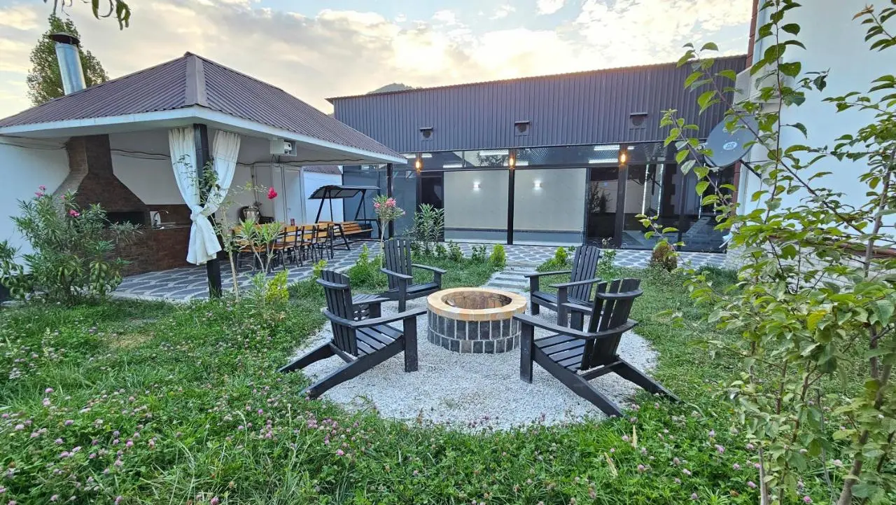 Gabala Milan Villa, indoor heated pool and jacuzzi with garden view