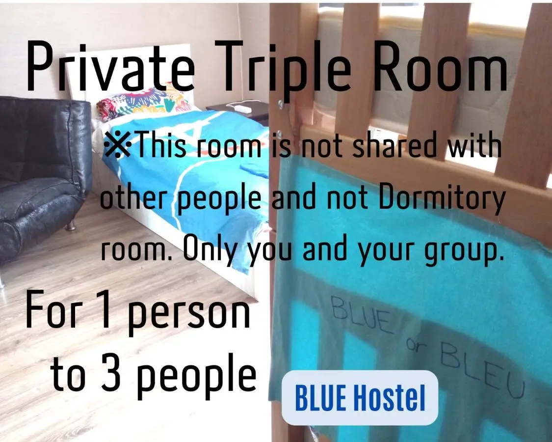 BLUE Hostel - check message after booking