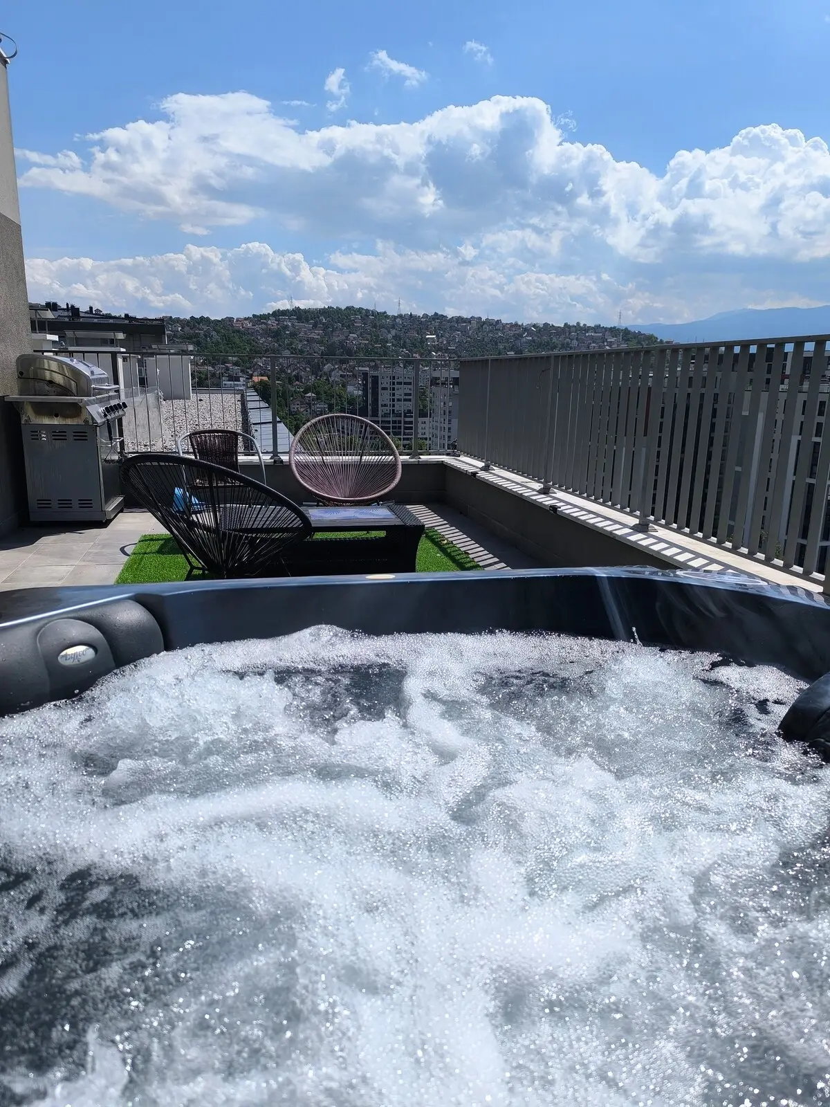 Flat with big terrace and wonderful view on town.