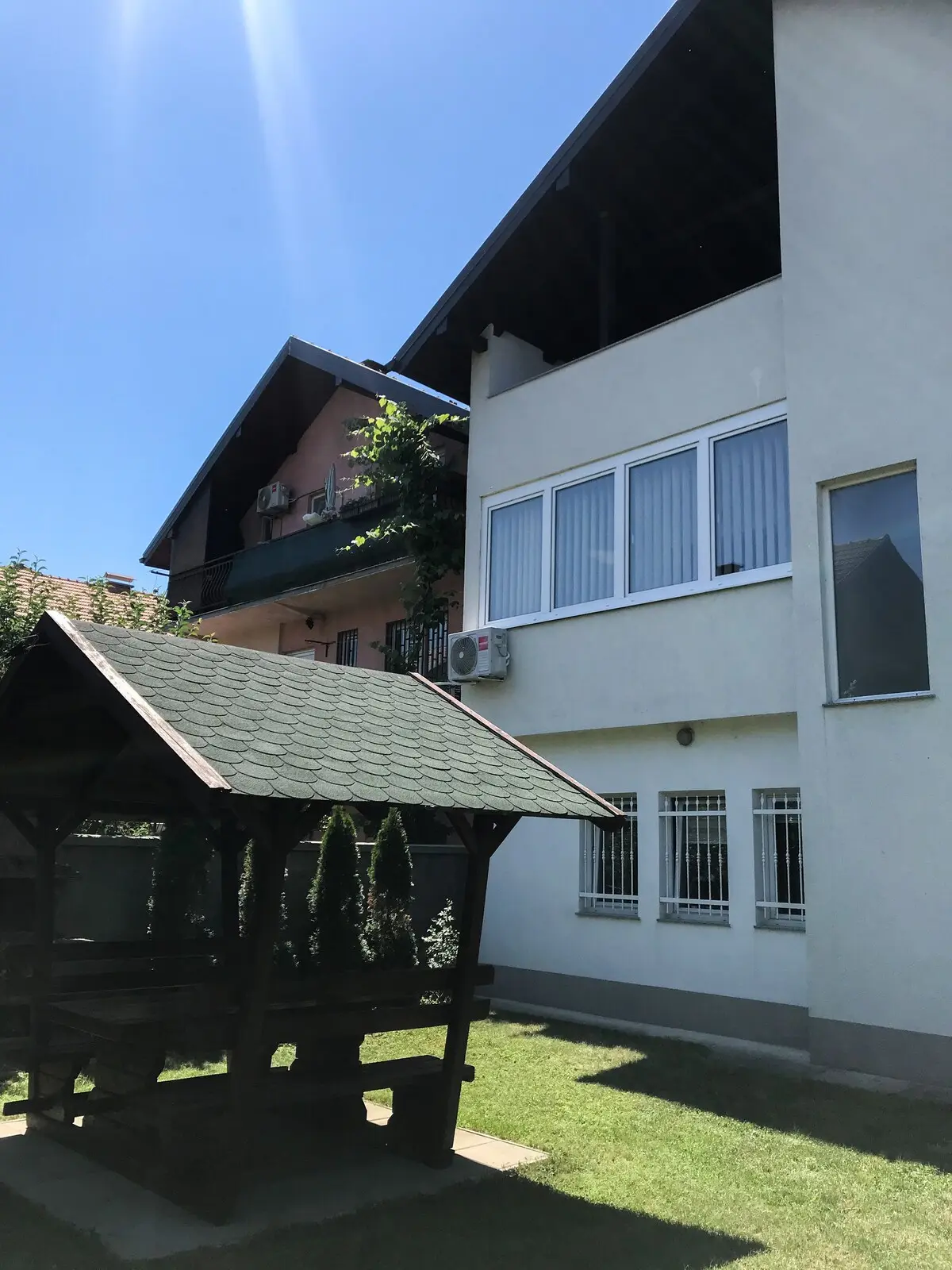 House with tree separate apartments
