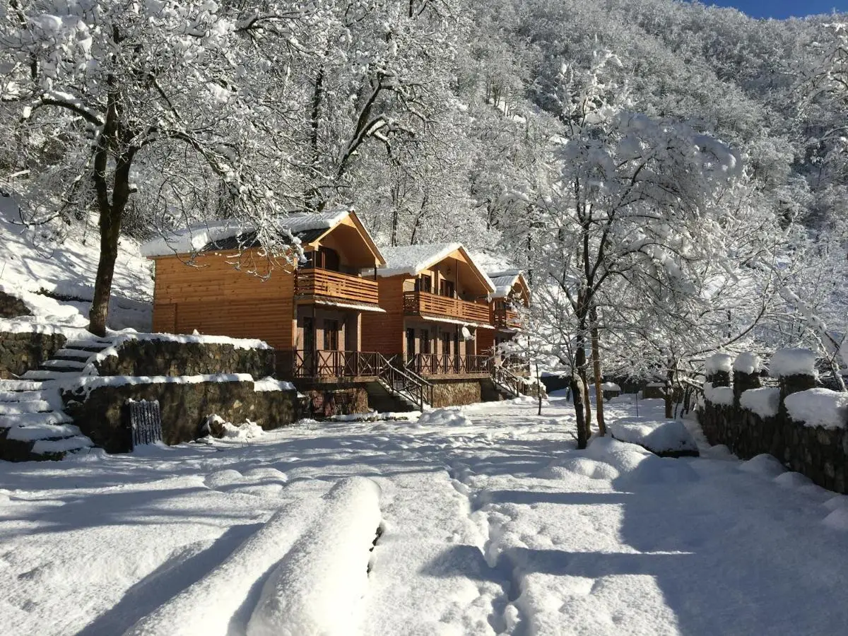 Cottages in mountains