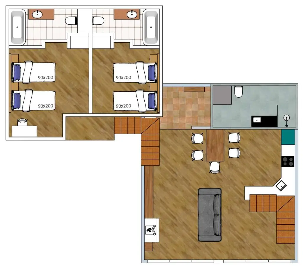 George Snow Apartments in New Gudauri - fireplace, 50m to Gondola lift