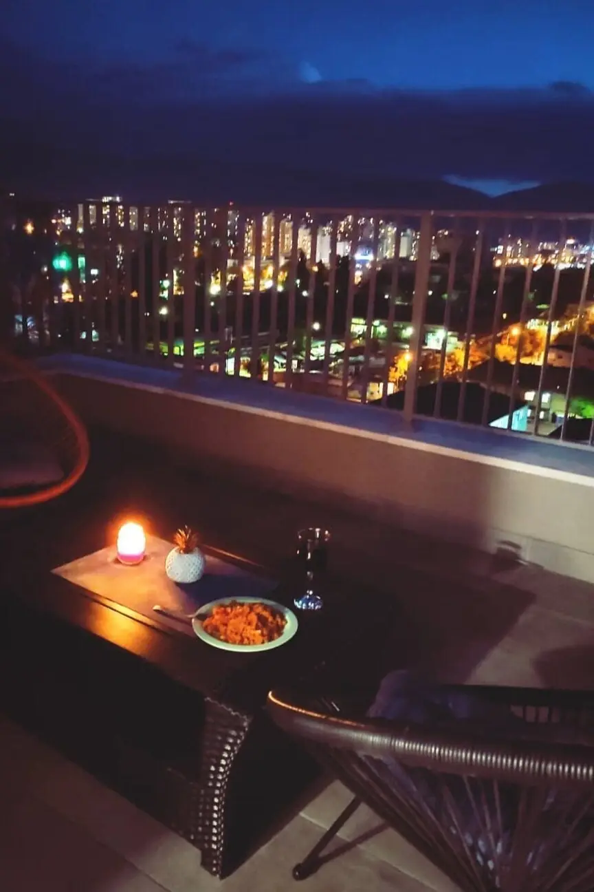 Flat with big terrace and wonderful view on town.