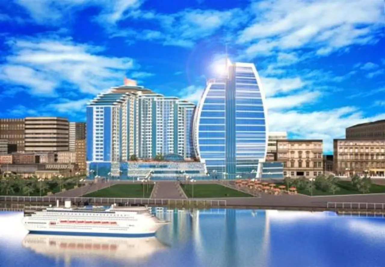 Baku - Park Azure with sea view two bedrooms and one living room