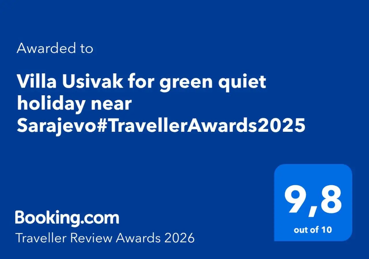 Villa Usivak for green quiet holiday near Sarajevo# TravelersAwards 2026