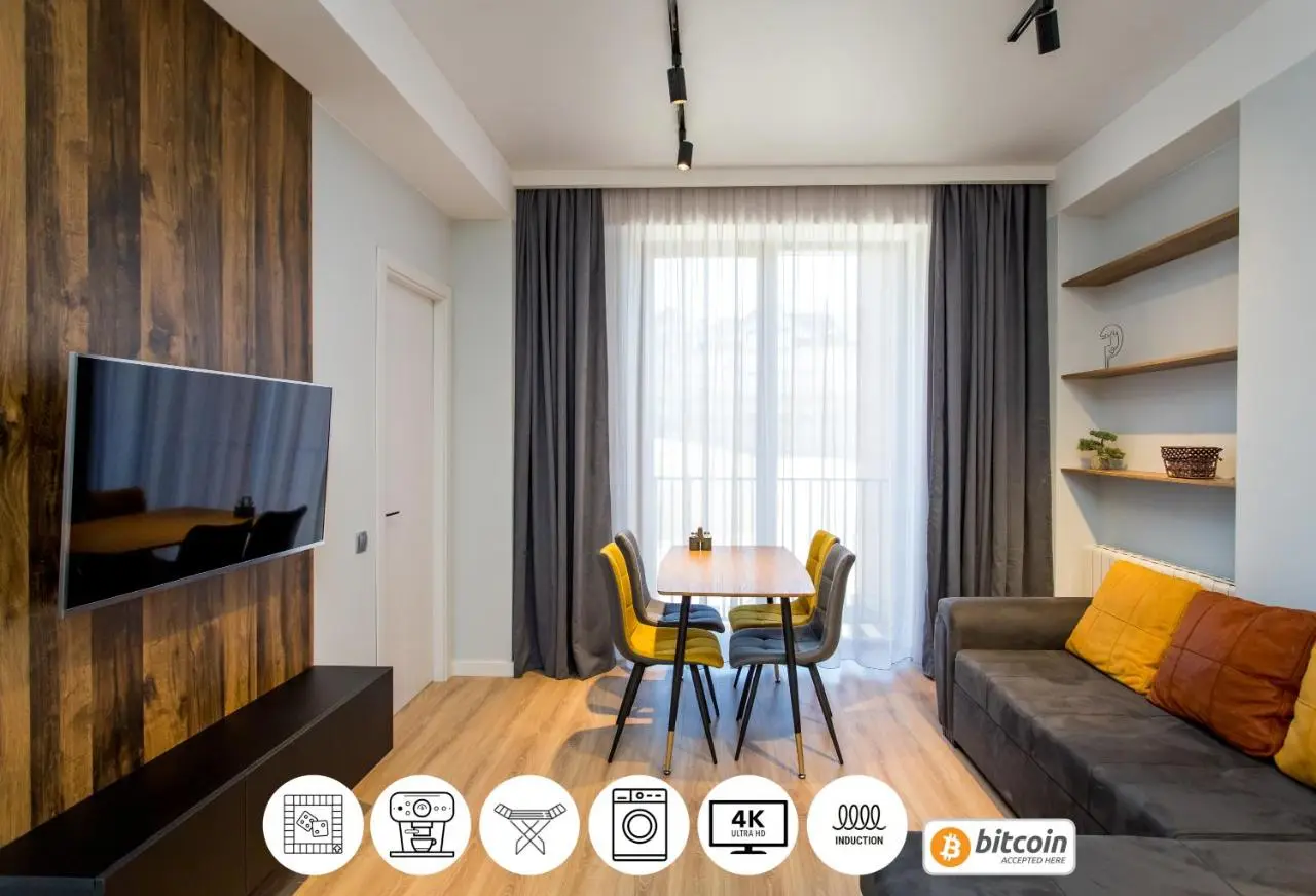 Light and stylish 2 bedroom apartment near the Gondola lift in New Gudauri