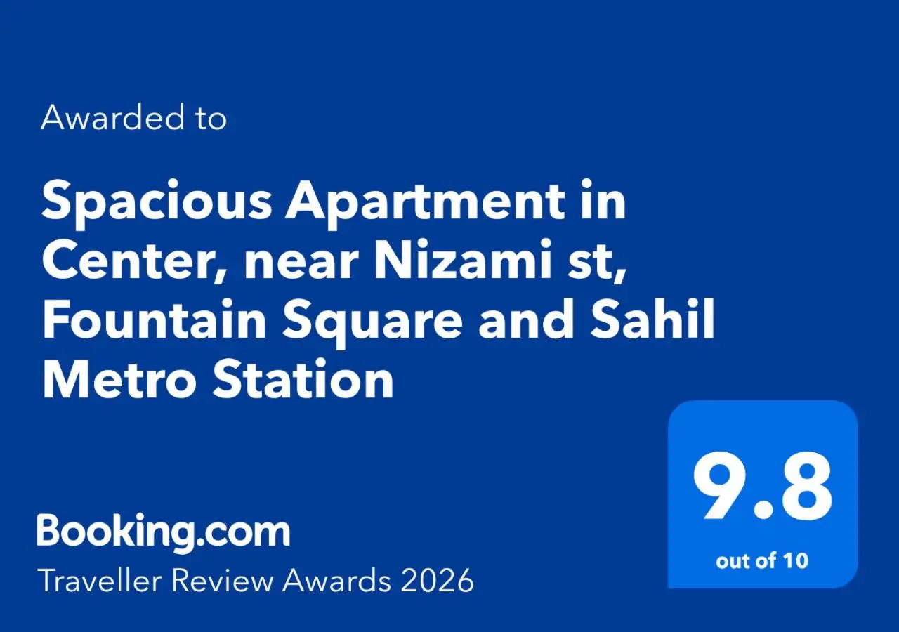 Spacious Apartment in Center, near Nizami st, Fountain Square and Sahil Metro Station