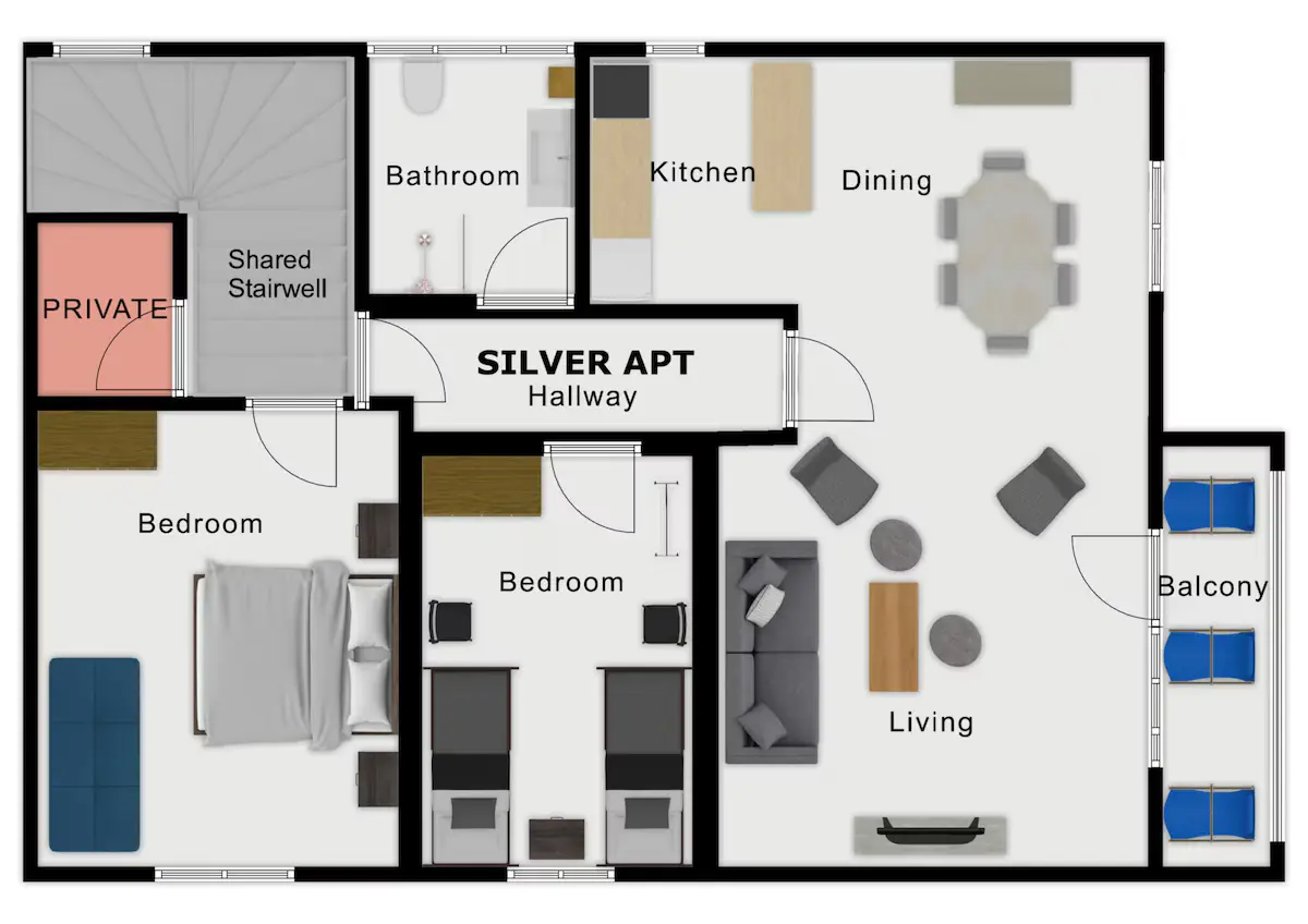 Olympic Silver Apt/ Free parking/ Garden/ Grill
