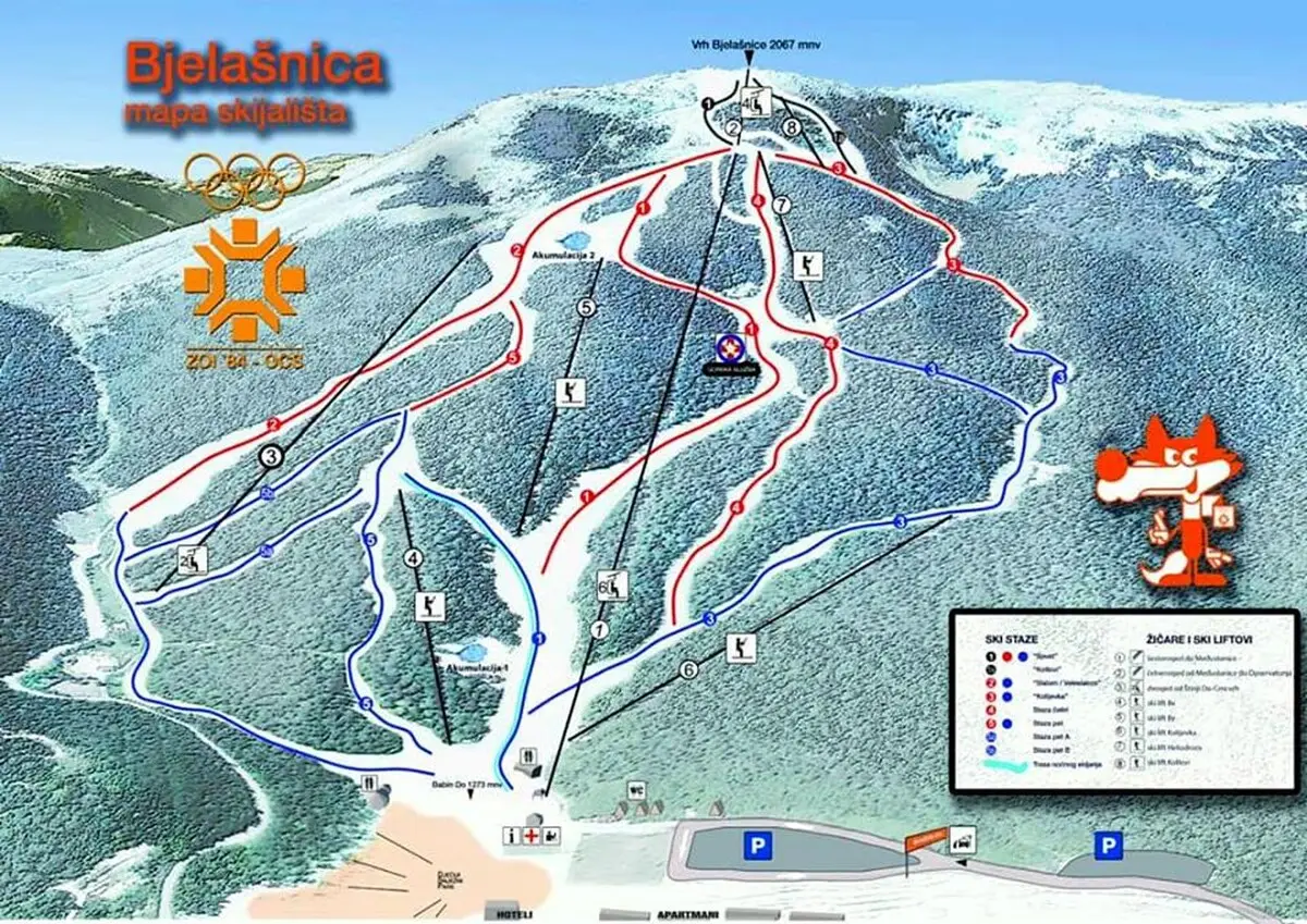 Accommodation with a view of the trail