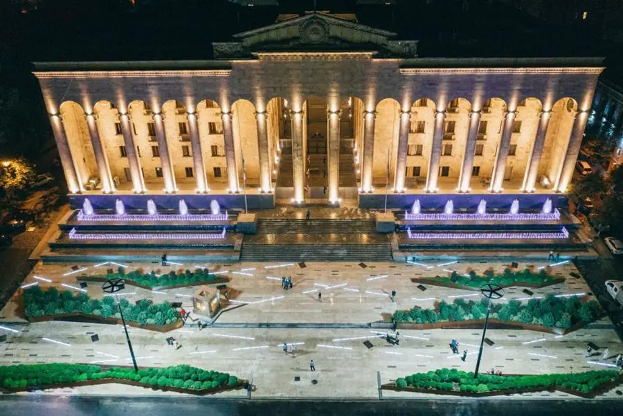 Behind the Parliament Building