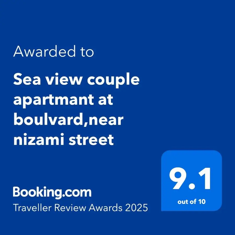Sea view couple apartmant at boulvard,near nizami street