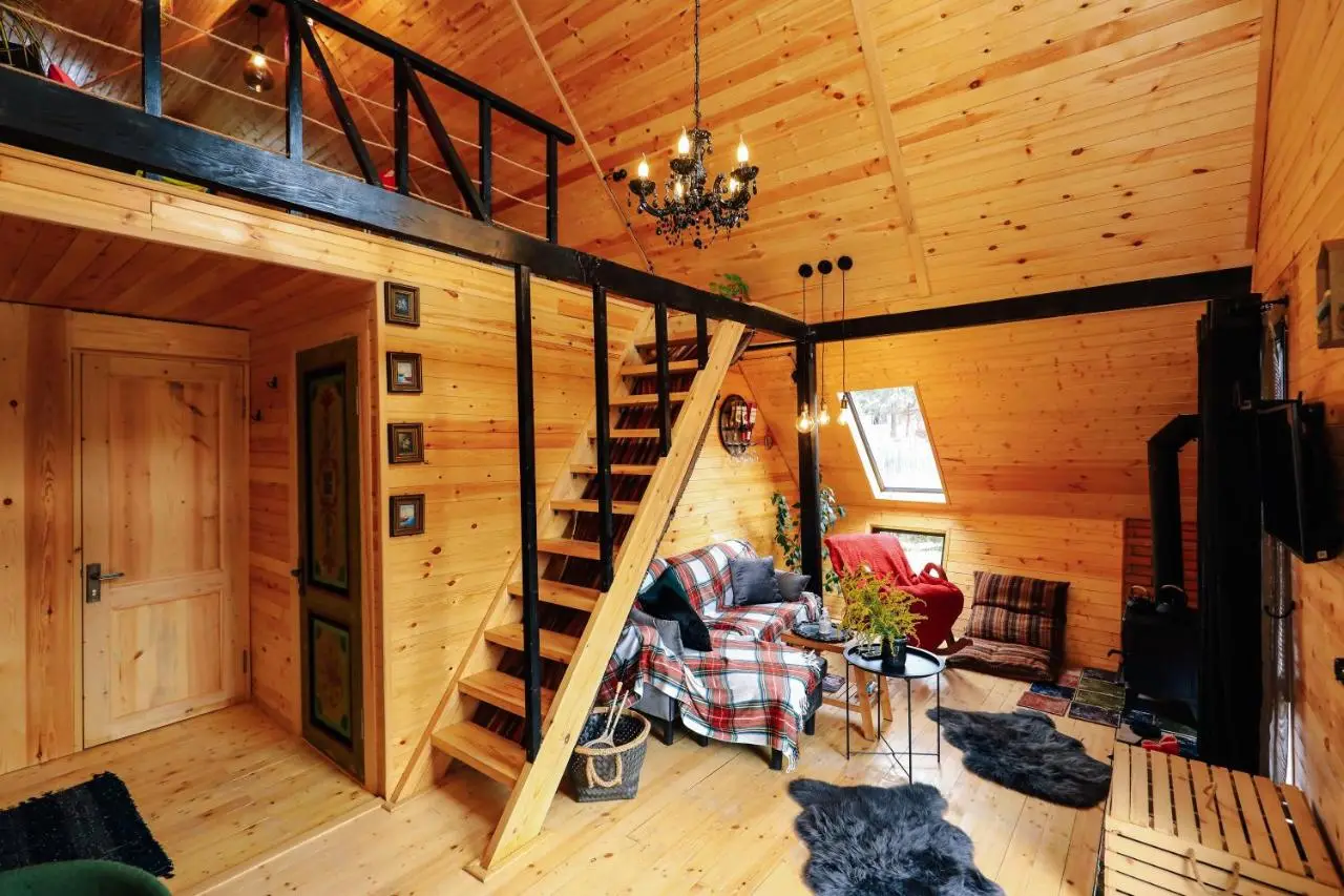 Wooden cottage "green house" in Bakuriani