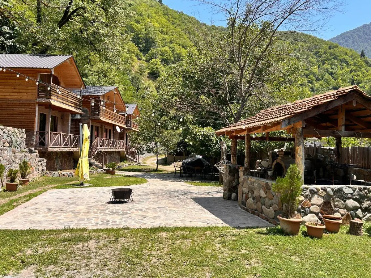 Cottages in mountains