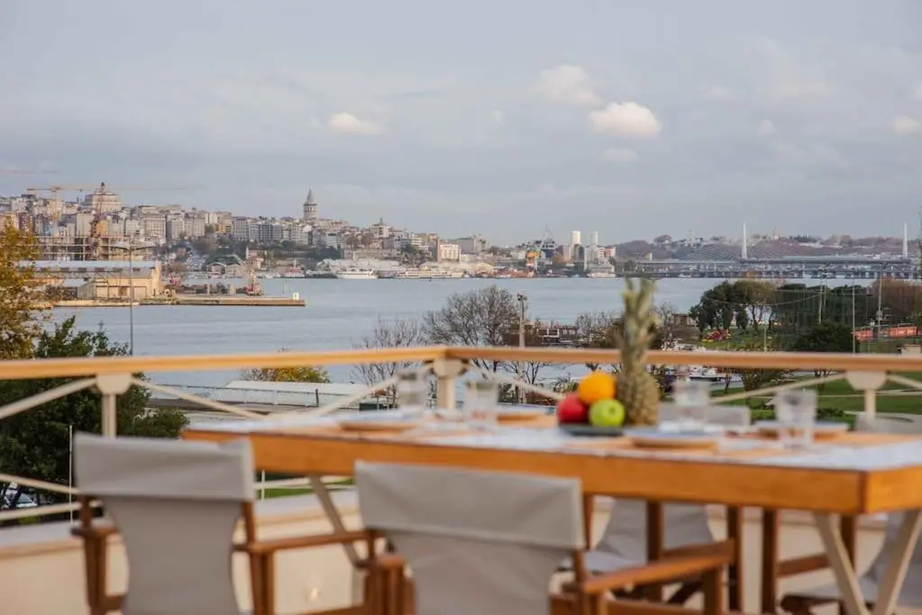 Waterfront Apartment by the Tram - Terrace with Dome & Golden Horn View in Fatih