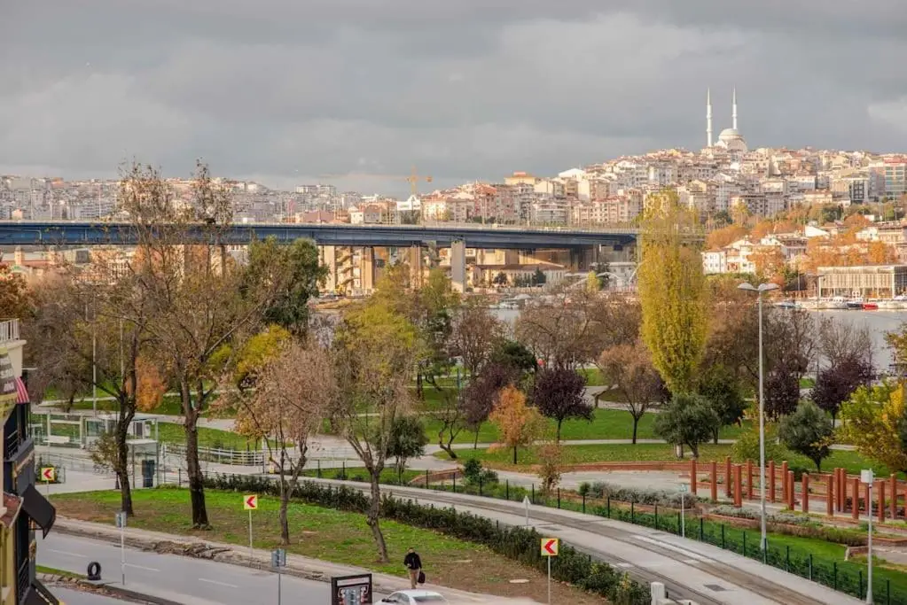 Waterfront Apartment by the Tram - Terrace with Dome & Golden Horn View in Fatih