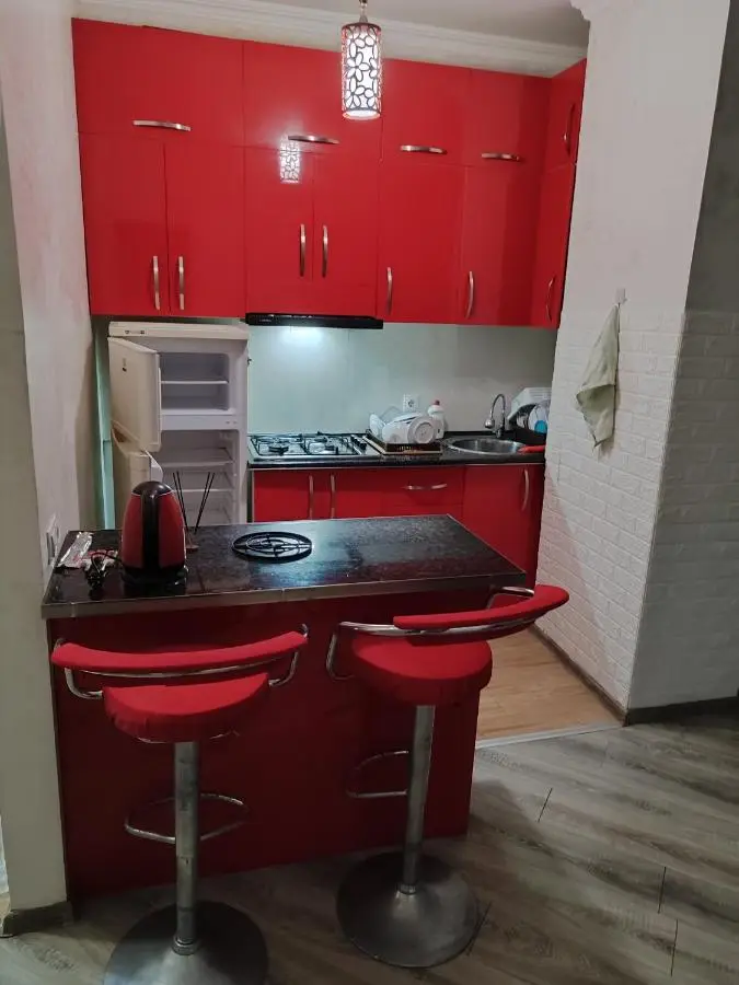 Three rooms appartment with two separate sleeping rooms.