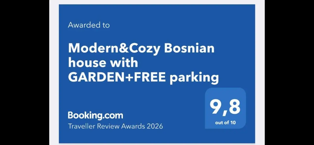Modern&Cozy Bosnian house with GARDEN+FREE parking