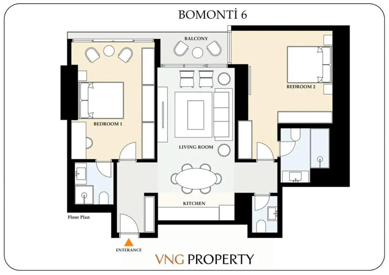 Bright Lovely Modern 2BD25 Condo PoolGym! #220