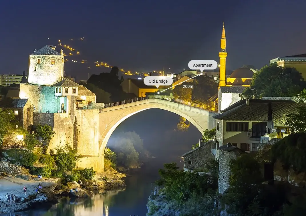 Stairways to Heaven, Amazing view, 200m Old Bridge
