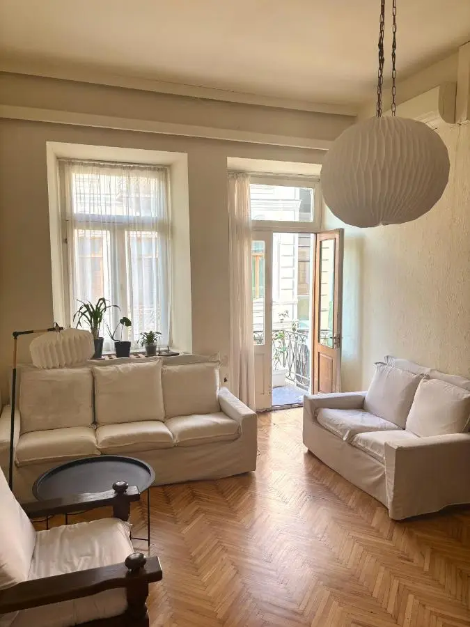 Apartment with a balcony in antique building