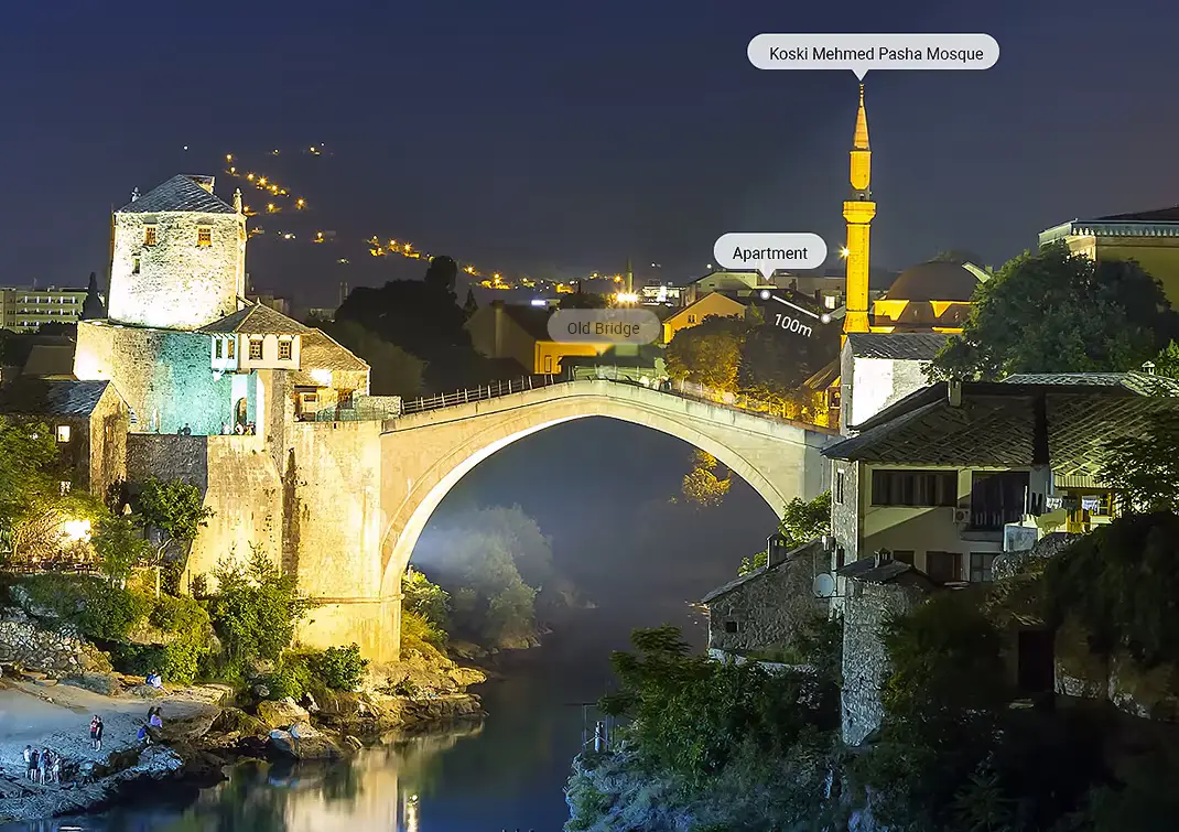 Stairways to Heaven, Amazing view, 200m Old Bridge