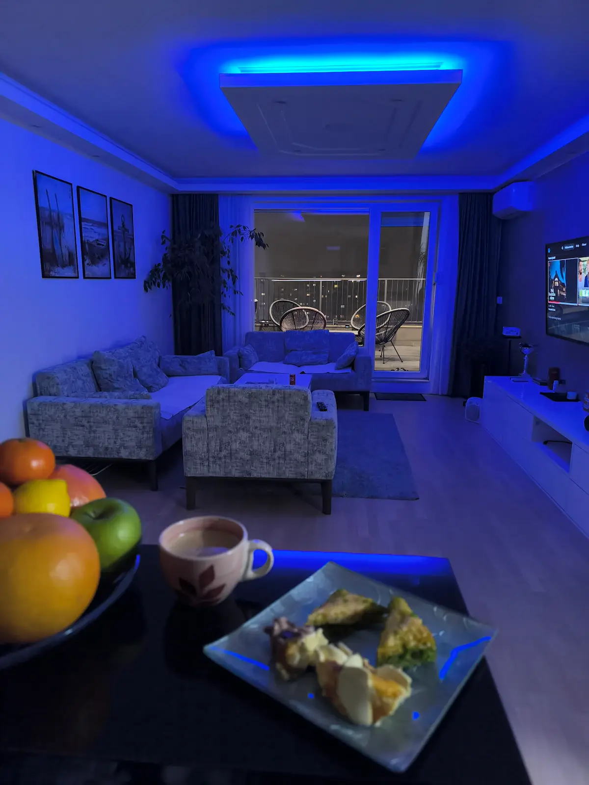 Flat with big terrace and wonderful view on town.