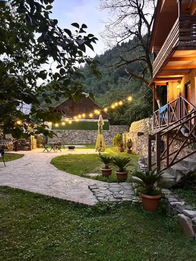 Cottages in mountains