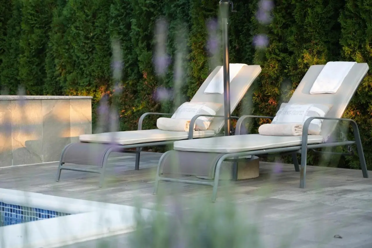 LUXIA PRIVATE ESTATE Sauna & Pool x Jacuzzi with Fireplace outdoor lounge
