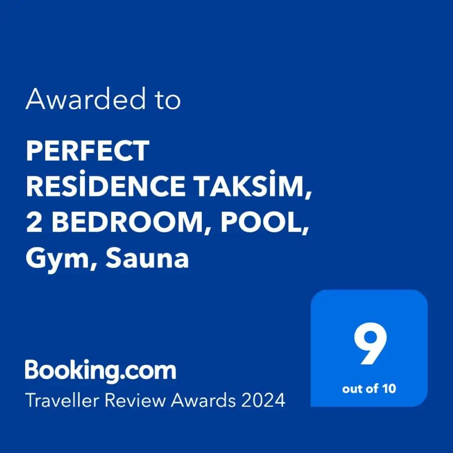 PERFECT RESİDENCE TAKSİM, 2 BEDROOM, POOL, Gym, Sauna
