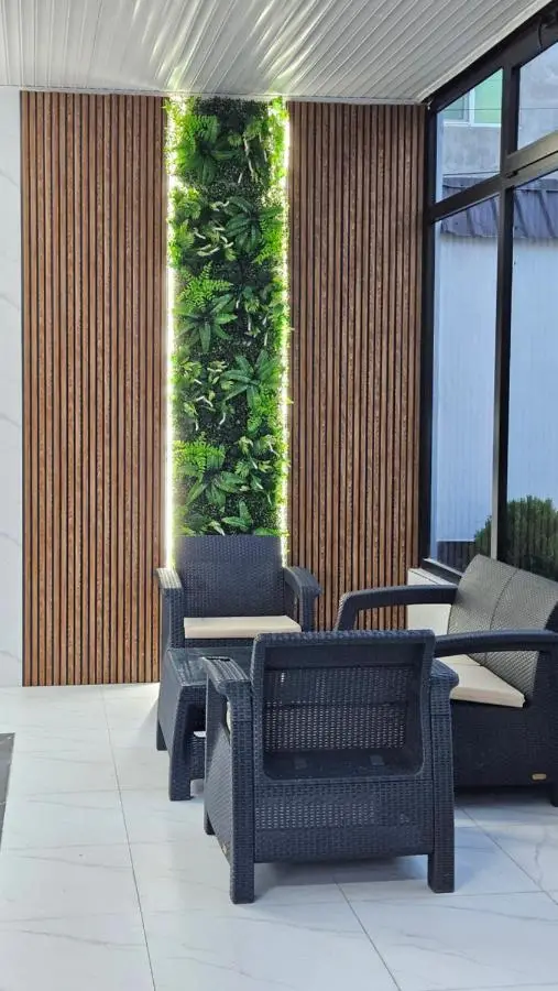 Gabala Milan Villa, indoor heated pool and jacuzzi with garden view