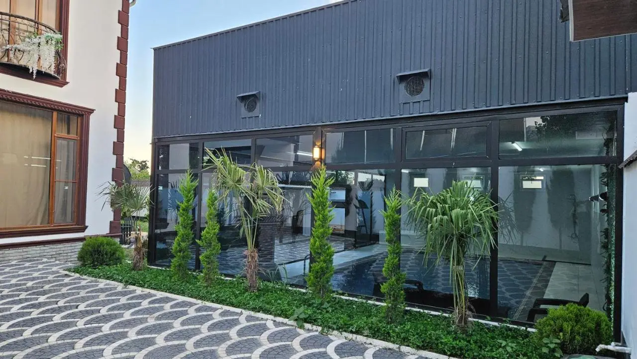 Gabala Milan Villa, indoor heated pool and jacuzzi with garden view